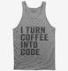 I Turn Coffee Into Code Funny Programming  Tank
