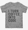 I Turn Coffee Into Code Funny Programming Toddler