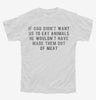 If God Didnt Want Us To Eat Animals He Wouldnt Have Made Them Out Of Meat Youth Tshirt 4e8860cf-1bcb-46e4-ba82-f54ba63a11ff 666x695.jpg?v=1700585397