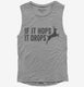 If It Hops It Drops Funny Hunting  Womens Muscle Tank