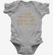 If Loving Pumpkin Spice Is Wrong Funny grey Infant Bodysuit