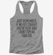 If We Get Caught You're Deaf And I Don't Speak English Sarcastic Funny  Womens Racerback Tank