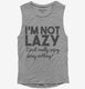I'm Not Lazy I Just Really Enjoy Doing Nothing  Womens Muscle Tank