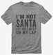 I'm Not Santa But You Can Sit On My Lap grey Mens