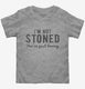 I'm Not Stoned You're Just Boring grey Toddler Tee