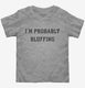 I'm Probably Bluffing Poker Card Game grey Toddler Tee