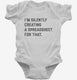 I'm Silently Creating A Spreadsheet For That Funny white Infant Bodysuit