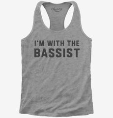 I'm With The Bassist Womens Racerback Tank