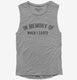 In Memory Of When I Cared  Womens Muscle Tank