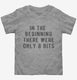 In The Beginning There Were Only 8 Bits grey Toddler Tee