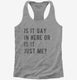Is It Gay In Here Or Is It Just Me  Womens Racerback Tank
