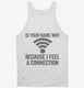 Is Your Name Wifi Funny Pick-up Line white Tank