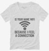 Is Your Name Wifi Funny Pick-up Line Womens Vneck Shirt 666x695.jpg?v=1700411597