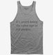 It's Weird Being The Same Age As Old People grey Tank