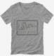 Join Or Die grey Womens V-Neck Tee