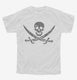 Jolly Roger Pirate white Youth Tee
