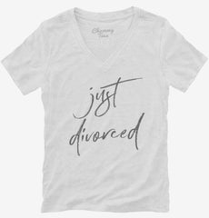 Just Divorced Womens V-Neck Shirt