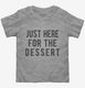 Just Here For The Dessert grey Toddler Tee