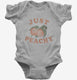 Just Peachy grey Infant Bodysuit