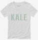 Kale white Womens V-Neck Tee