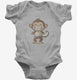 Kawaii Monkey grey Infant Bodysuit