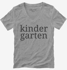 Kindergarten Back To School Womens V-Neck Shirt