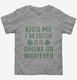 Kiss Me Funny St Patrick's Day grey Toddler Tee