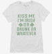 Kiss Me Funny St Patrick's Day white Womens