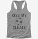 Kiss My Cleats  Womens Racerback Tank