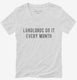 Landlords Do It Every Month white Womens V-Neck Tee