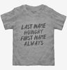 Last Name Hungry First Name Always Toddler