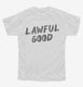 Lawful Good Alignment white Youth Tee