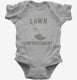 Lawn Enforcement Funny Lawn Mowing grey Infant Bodysuit
