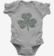 Leopard Shamrock grey Infant Bodysuit
