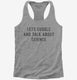Lets Cuddle And Talk About Science grey Womens Racerback Tank
