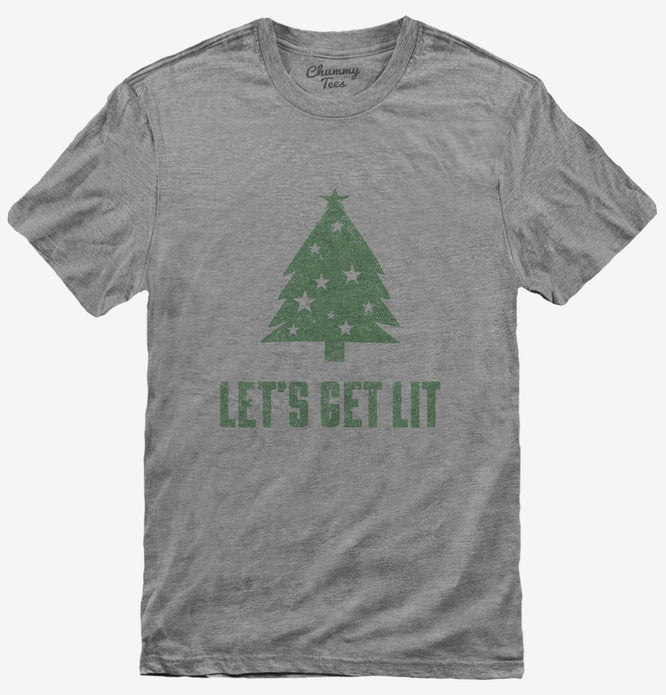 Let's Get Lit Christmas Tree T-Shirt