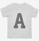 Letter A Initial Monogram white Toddler Tee