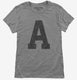 Letter A Initial Monogram grey Womens