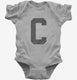 Letter C Initial Monogram  Infant Bodysuit