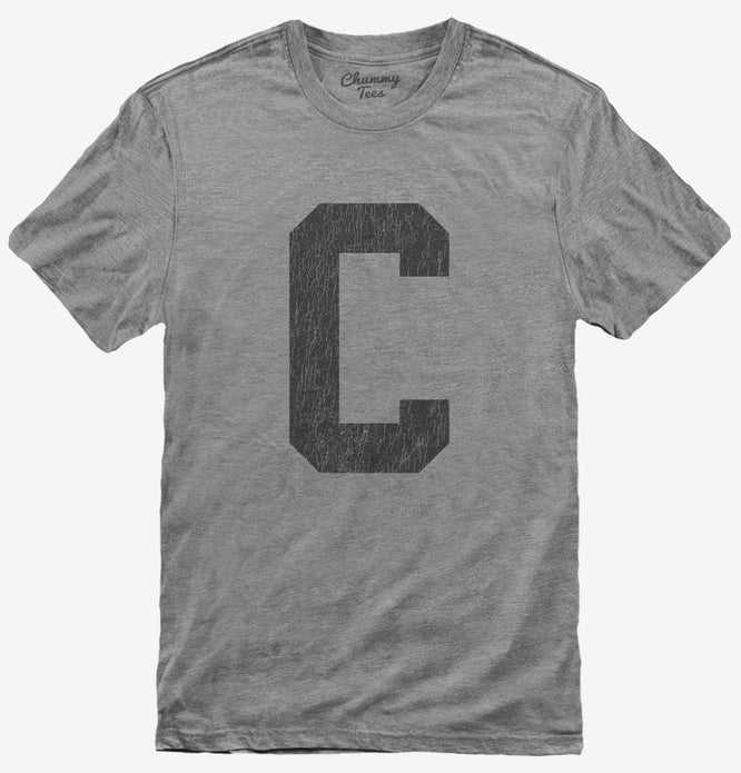 Letter C Initial Monogram T-Shirt