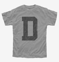 Letter D Initial Monogram Youth Shirt