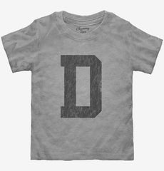 Letter D Initial Monogram Toddler Shirt