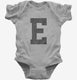 Letter E Initial Monogram  Infant Bodysuit