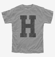 Letter H Initial Monogram Youth Shirt