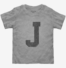 Letter J Initial Monogram Toddler Shirt