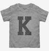 Letter K Initial Monogram Toddler