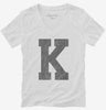 Letter K Initial Monogram Womens Vneck Shirt 666x695.jpg?v=1700362760