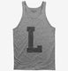 Letter L Initial Monogram grey Tank