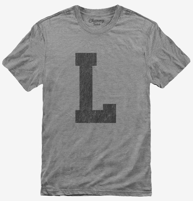 Letter L Initial Monogram T-Shirt