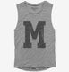 Letter M Initial Monogram  Womens Muscle Tank